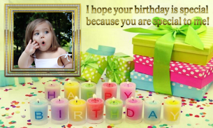 Birthday photo frame greetings screenshot 3