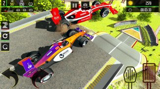 Formula Car Crash Game 2021 : Beam Car Jump Arena screenshot 3