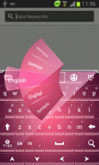 ثيمات لوحة المفاتيح الوردي screenshot 2