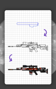 How to draw weapons. Step by step drawing lessons screenshot 11