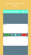 Text Hider: Ceasar Cipher's En screenshot 1