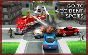 حريق الإنقاذ شاحنة المحاكاة 3D screenshot 8