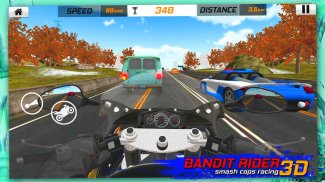 Bandido Rider 3D: esmaga corridas de polícias screenshot 2