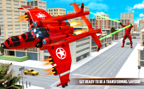 تحلق طائرة هليكوبتر تحويل لعبة روبوت اطلاق النار screenshot 6