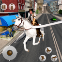 Flying Horse Taxi: Unicorn Cab Icon