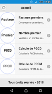 Facteurs premiers, PGCD, PPCM screenshot 2