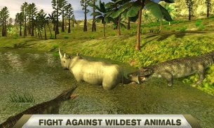 Ultimate Rhinoceros Simulator:Angry Jungle Battle screenshot 1