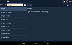 French Turkish Dictionary screenshot 1