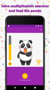 Learn Times Table - Fun exercises game with panda screenshot 0