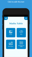 Math's Table - Quiz & Tables screenshot 1