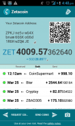 Zetacoin Wallet screenshot 0