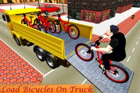 sopir truk pengangkut sepeda 3d screenshot 4