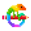 Ícone de Pixel Art: 按编号上色的着色书