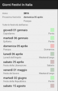 Giorni festivi in Italia screenshot 0