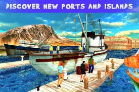 Fishing Boat Cruise Drive 3D - Jogo de pesca real screenshot 1