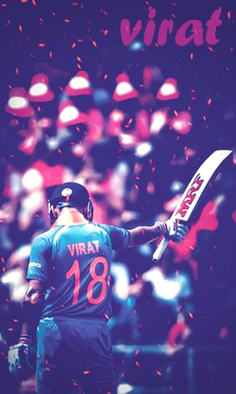 Legendary Virat Kohli: Transparent Glass Acrylic Frame Canvas Art