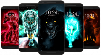 Black Wolf Wallpaper HD screenshot 2