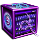 SlideIT Purple 3D Skin Icon