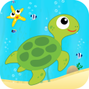 Lerne Sea World Animal Game-Namenspuzzle-Färbung