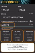 Decimal Binary Hex Converter screenshot 1