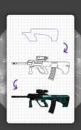 How to draw weapons. Step by step drawing lessons screenshot 2
