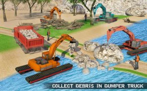 Wasser Surfer Bagger Kran 3D: Baustelle screenshot 6