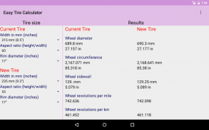 Easy Tire Calculator screenshot 5