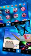 الكيبورد Neon Butterfly screenshot 1