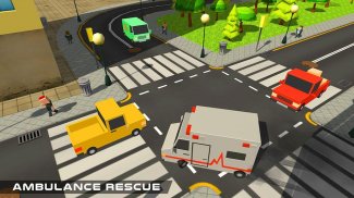 Blocky Army Ambulance Rescue screenshot 8