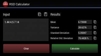 RSD Calculator screenshot 2