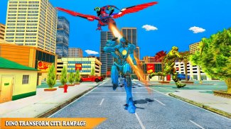 Flying Dinasaur Robot Car Transform: Dino Games screenshot 0