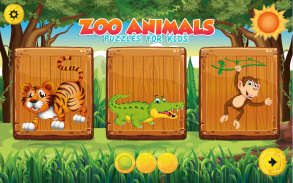 Quebra-cabeças para crianças  animais de zoológico screenshot 0