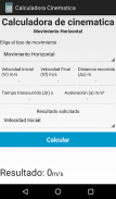 Calculadora Física | Cinemática screenshot 0