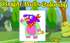 Coloring Game-Bright Bulls screenshot 3