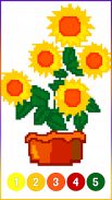 Flowers Pixel Art Coloring screenshot 7
