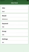 Idea Hack - App, ideas come to screenshot 2