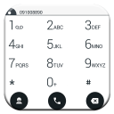 Dialer theme Droid L BWhite Icon