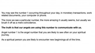 Number 1 Angel Meaning and Significance screenshot 1