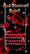 Red Diamond Heart Keyboard Theme screenshot 4