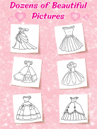 Glitter dress coloring and drawing book for Kids screenshot 13