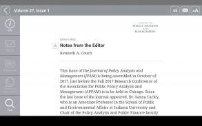 Journal of Policy Analysis and Management screenshot 4