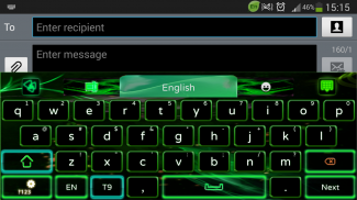 Green Flame GO Keyboard theme screenshot 0