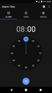 Quick Settings Tiles (Alarm, Timer, Snooze) screenshot 1