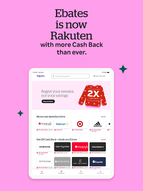 Rakuten Ebates Cash Back Coupons Promo Codes Baixar APK