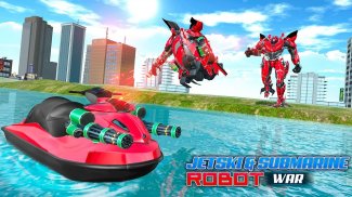 Jet Ski Robot Game: Submarine Robot Transformation screenshot 0