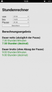 Simple Working Hour Calculator screenshot 2
