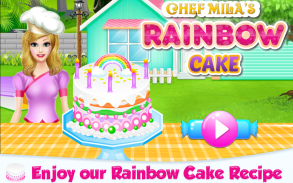 Lovely Rainbow Cake Cooking screenshot 0