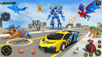 Police Tiger Robot Car Game 3D screenshot 3