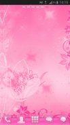 GO Launcher Pink Theme Flowers screenshot 7