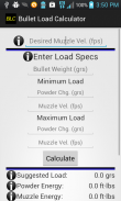 Bullet Load Calculator screenshot 0